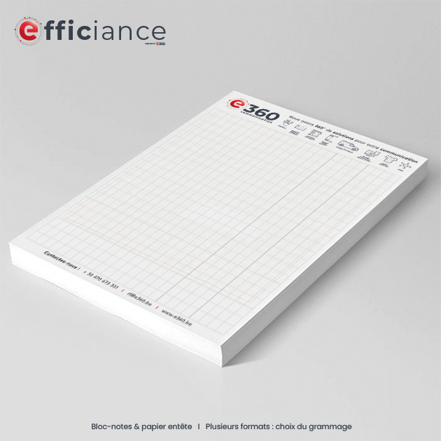 Bloc note mockup 1 calque Bloc-notes personnalisé imprimé avec votre logo – impression sur mesure